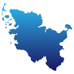 Schleswig-Holstein in blau