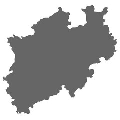 Nordrhein-Westfalen in grau - 87135400