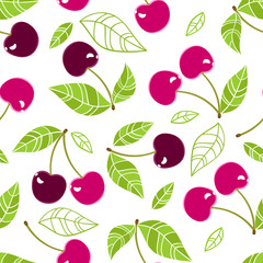 cherry seamless pattern. Vector illustration