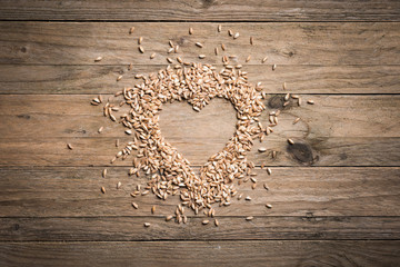 Heart shape wheat