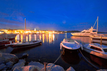 Fototapeta premium Pakostane harbor and waterfront evening view