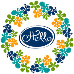 vector blots with smile face frame.