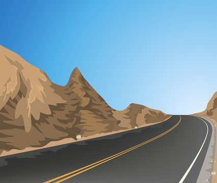 Country road,nature landscape vector background