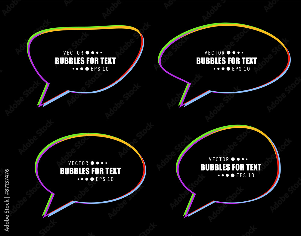 Aufkleber abstract creative concept vector empty speech bubbles set. for
