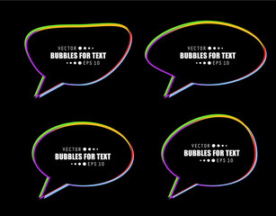 Abstract Creative concept vector empty speech bubbles set. For