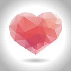 Geometrical heart, vector illustration