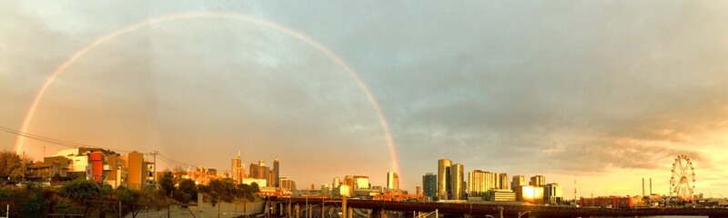 rainbow over Melbourne