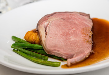 Slice of Beef with Green Beans