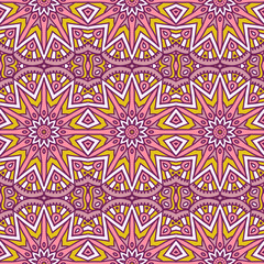 Ethnic floral seamless pattern