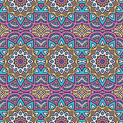 Ethnic floral seamless pattern