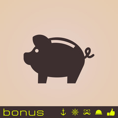 icon money pig