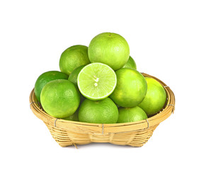 Fresh lime isolated on a white background