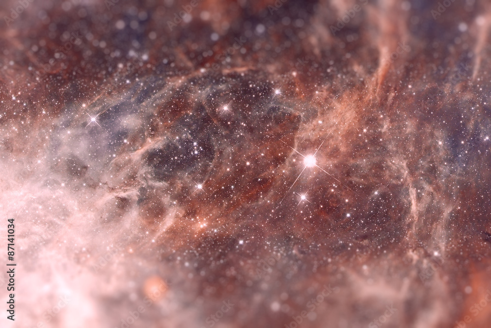 Wall mural the region 30 doradus lies in the large magellanic cloud galaxy.