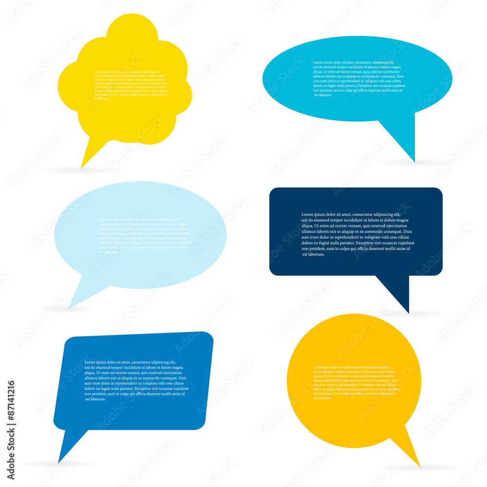 Aufkleber abstract creative concept vector empty speech bubbles set. for