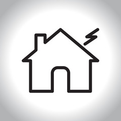 Insurance icon in line style, vector illustration