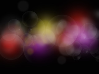 Abstract glowing circles on a colorful background