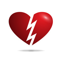 illustration of broken hearts