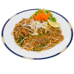Padthai isolated on white
