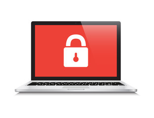 Security Locked Laptop Computer