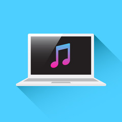 Laptop Music & Multimedia Icon