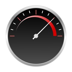 Speedometer scale high icon red