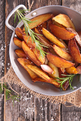 fried potato and rosemary