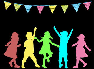 Children silhouettes