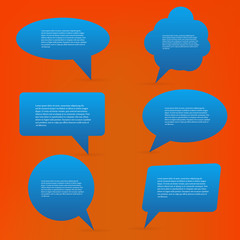 Abstract Creative concept vector empty speech bubbles set. For