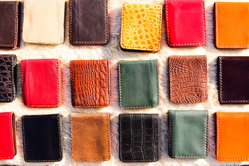 Bags handmade of leather