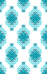 Ethnic vector seamless pattern with traditional ornament elements.