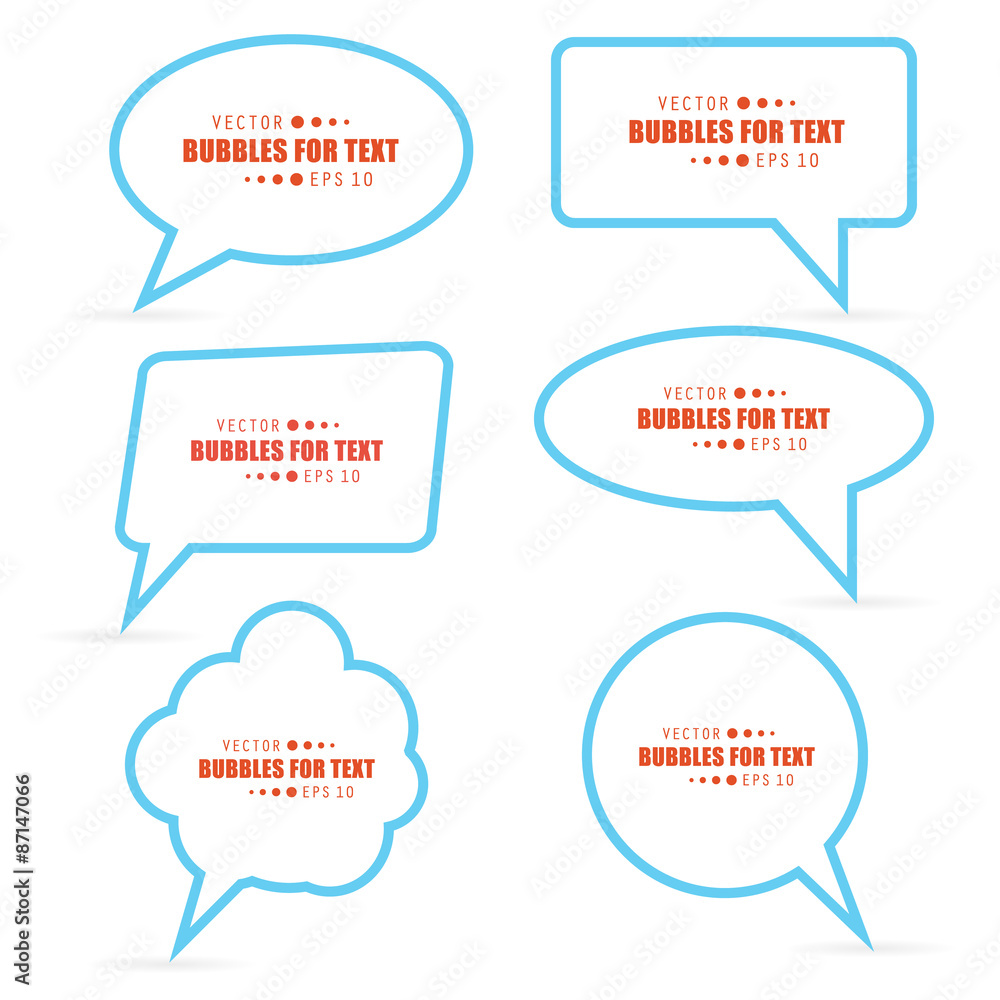 Poster abstract creative concept vector empty speech bubbles set. for