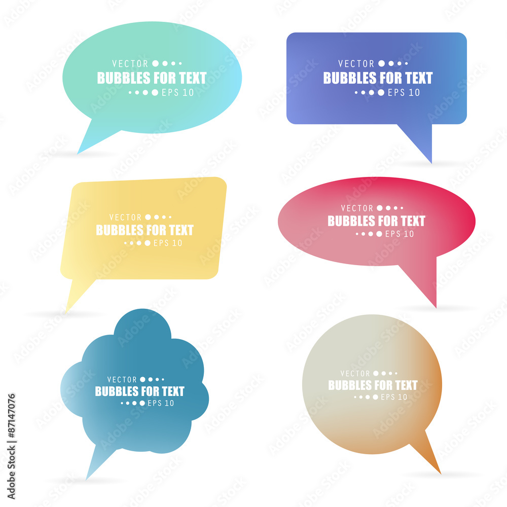 Aufkleber abstract creative concept vector empty speech bubbles set. for