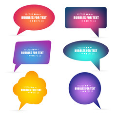 Abstract Creative concept vector empty speech bubbles set. For