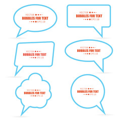 Abstract Creative concept vector empty speech bubbles set. For
