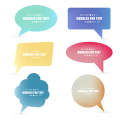Abstract Creative concept vector empty speech bubbles set. For