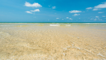 Fototapeta na wymiar Bright water with beautiful beach at Koh Chang island ,Thailand