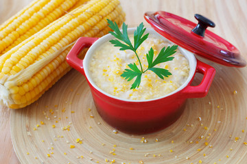 Brazilian corn soup canjiquinha