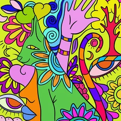 Foto op Plexiglas Klassiek abstract kat kleurrijke abstract