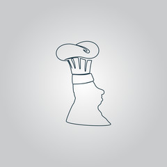 Silhouette of chef in hat