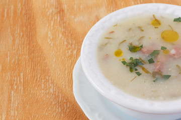 Caldo verde - portuguese, brazilian soup