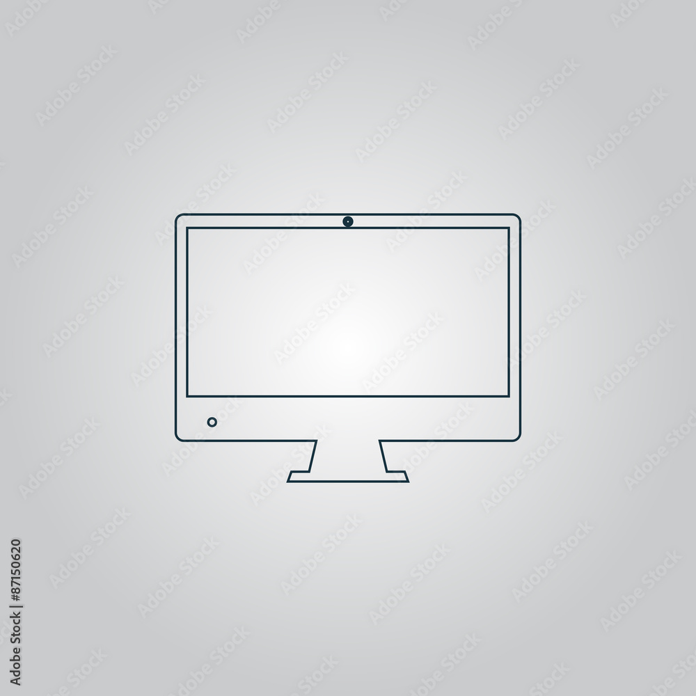 Poster computer display icon. monitor simbol