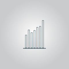 Graph chart sign icon. Diagram symbol. Statistics.