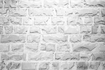 White broken brick wall texture background