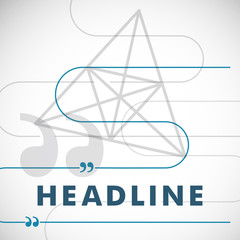 Abstract lines on blue and gray background