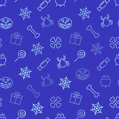 Halloween vector seamless pattern