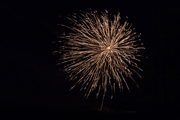 Feu d'artifice jaune