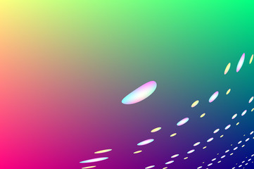 Schwarzer Hintergrund mit sehr intensiven Farben in kreisf&ouml;rmiger Anordnung