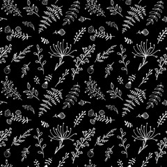 Seamless  texture with  floral elements . Fabric pattern