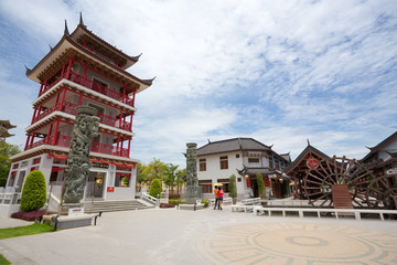 The beautiful Chinese shrine at Supanburi in Thailand
