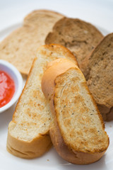 Freshly baked bread from the oven